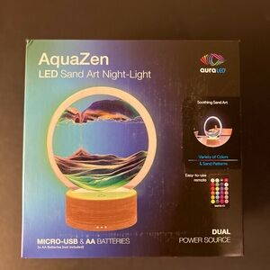 AquaZen LED Sand Art Night-Light by Aura LED - Micro USB or Battery, with Remote